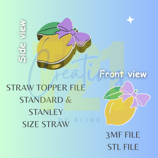 COQUETTE LEMON STRAW TOPPER STL FILE