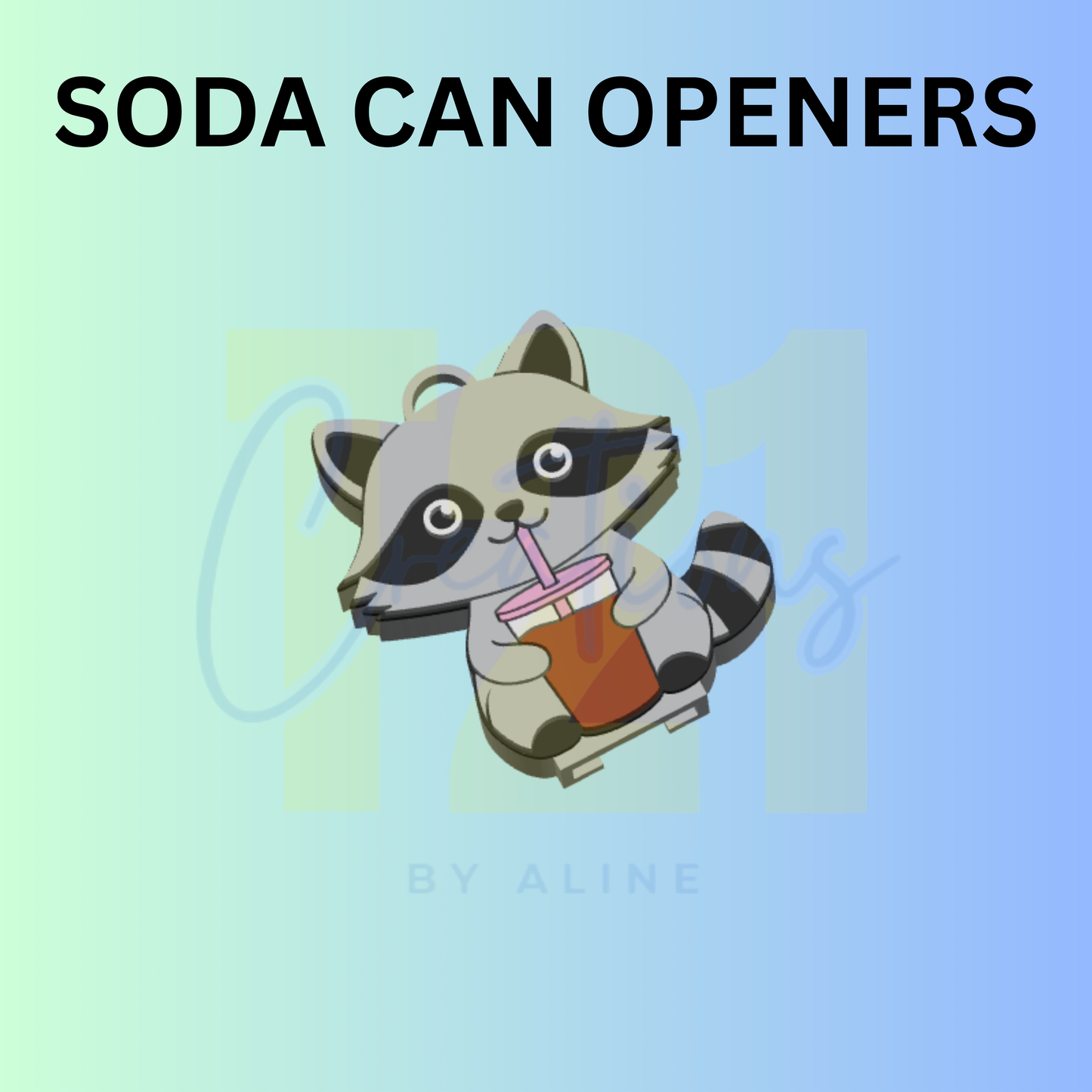 RACOON SODA CAN OPENER KEYCHAIN