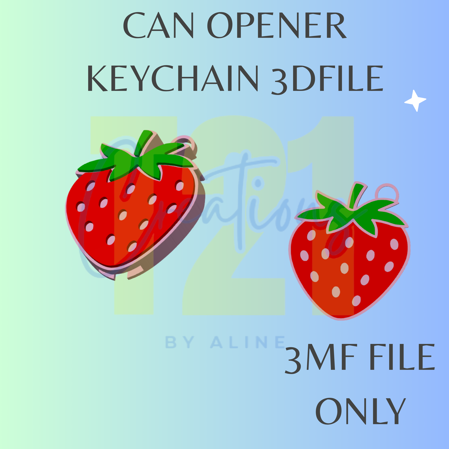 STRAWBERRY CAN OPENER 3MF FILE