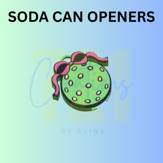 PICKLE BALL SODA CAN OPENER KEYCHAIN
