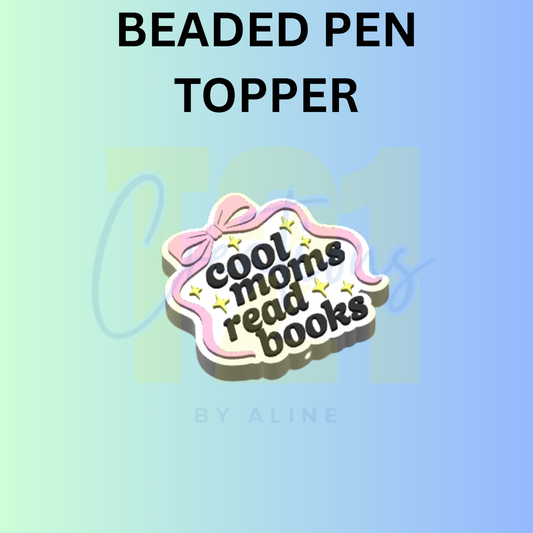 MOM READS BOOKS PEN TOPPER