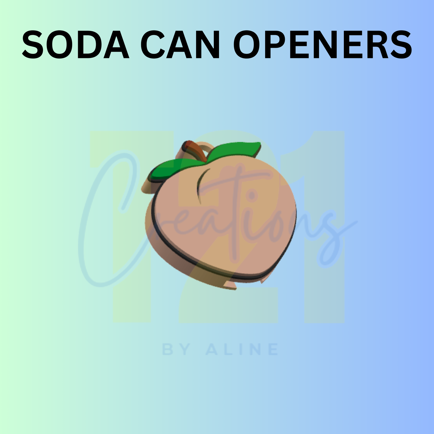 PEACH SODA CAN OPENER KEYCHAIN