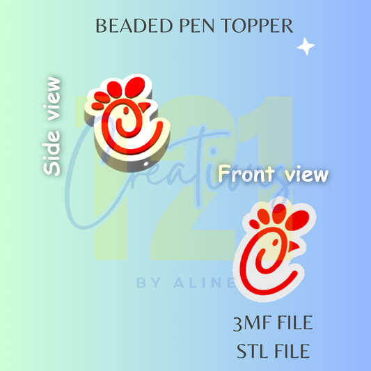 CHICK FOOD PEN TOPPER STL FILE