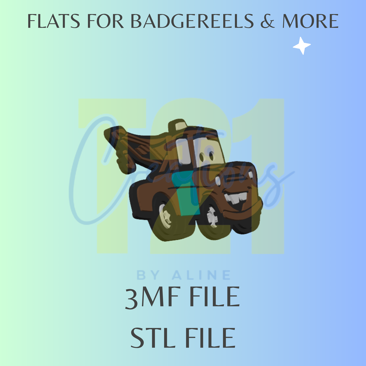 TOW TRUCK FLAT STL FILE