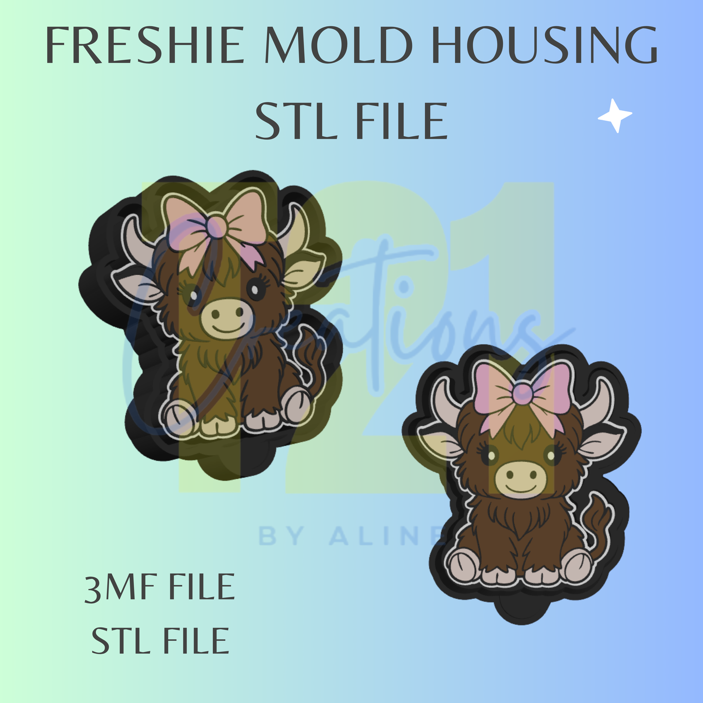 COQUETTE COW FRESHIE MOLD HOUSING STL FILE