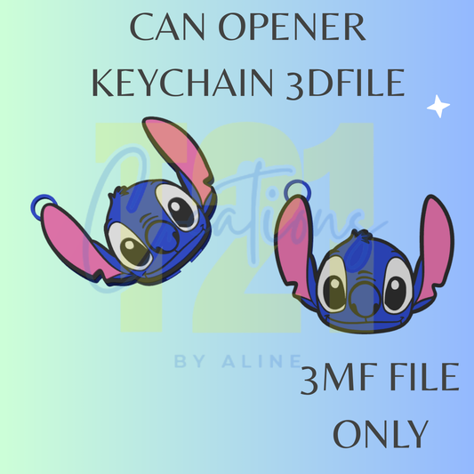 BLUE ALIEN CAN OPENER 3MF FILE