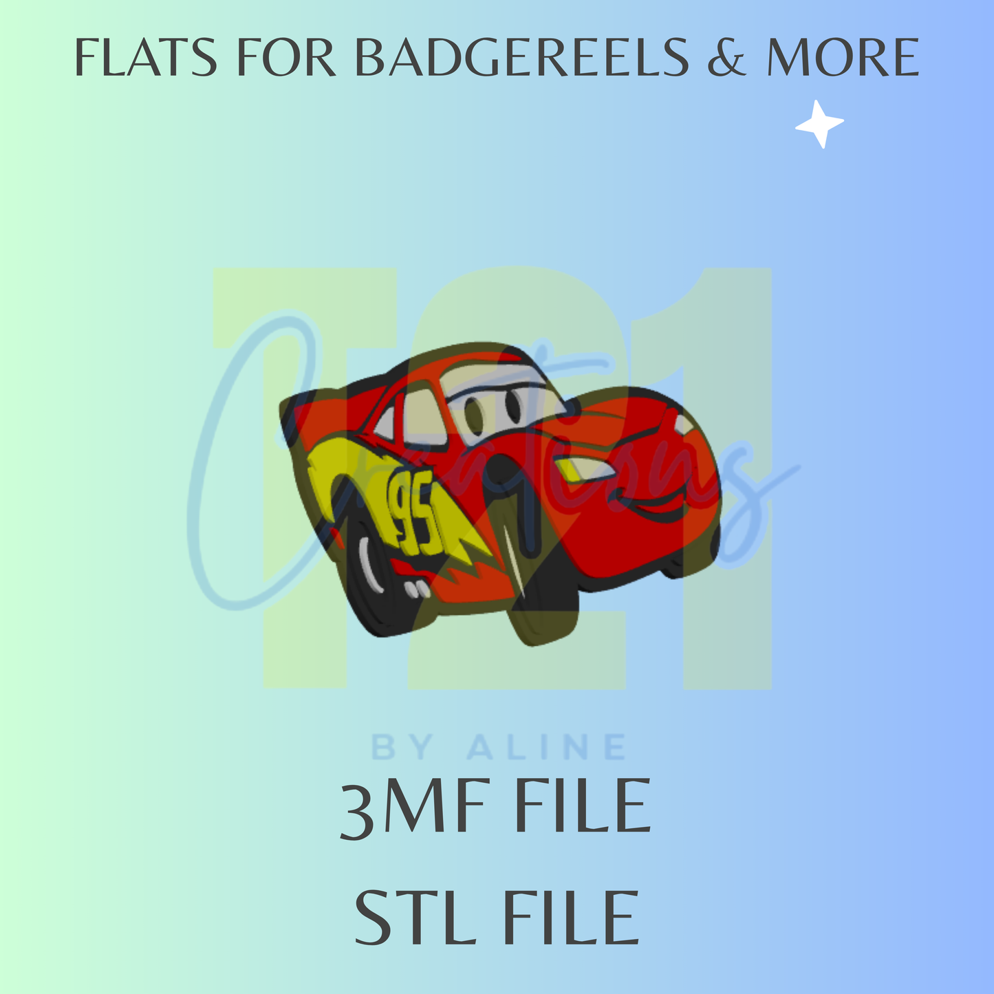 RED CAR FLAT STL FILE