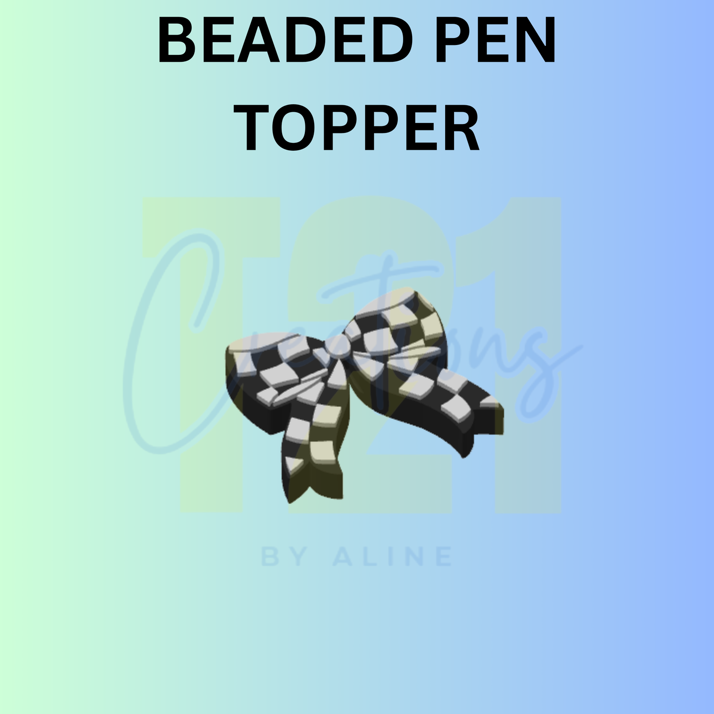 CHECKER BOW 1 PEN TOPPER