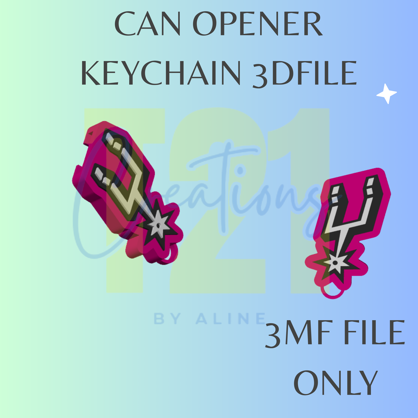 TEXAS 2 CAN OPENER 3MF FILE