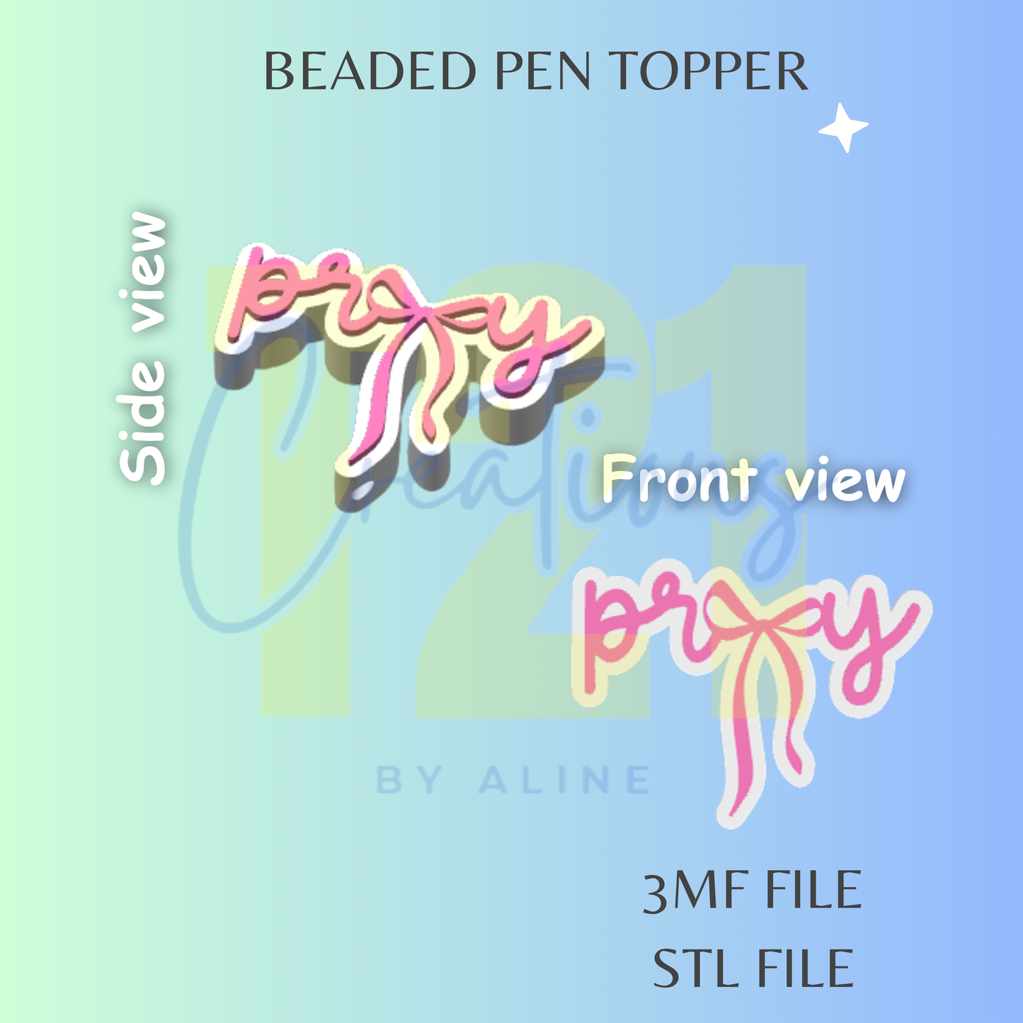 PRAY PEN TOPPER STL FILE