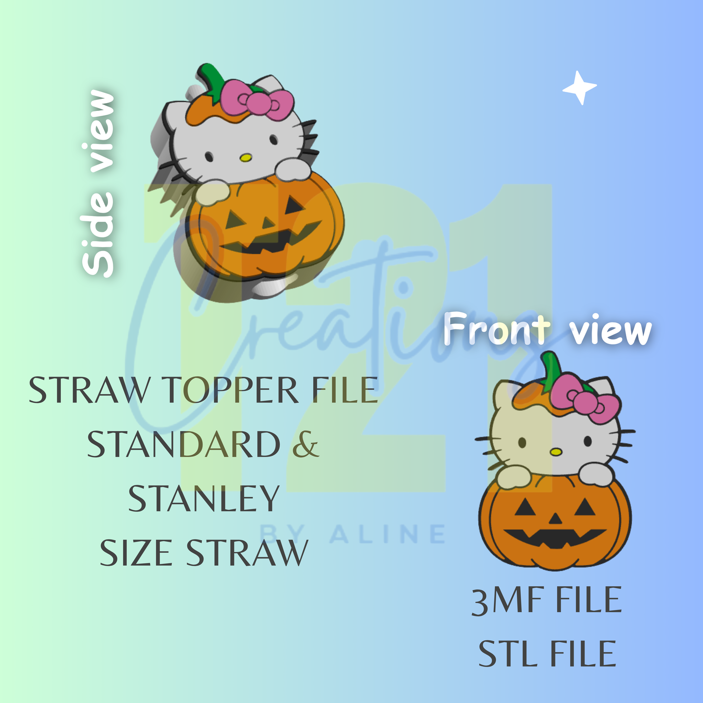 H-K IN PUMPKIN STRAW TOPPER STL FILE