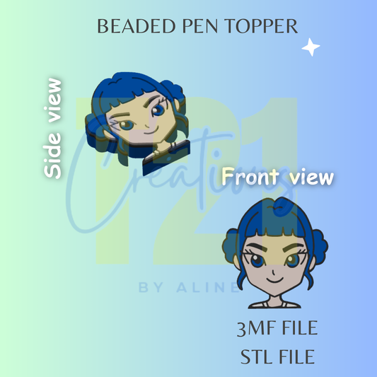 ZOEY PEN TOPPER STL FILE