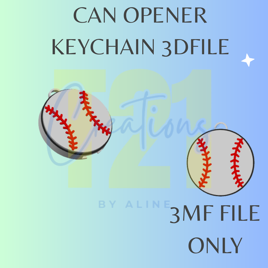 BASEBALL/SOFTBALL CAN OPENER 3MF FILE
