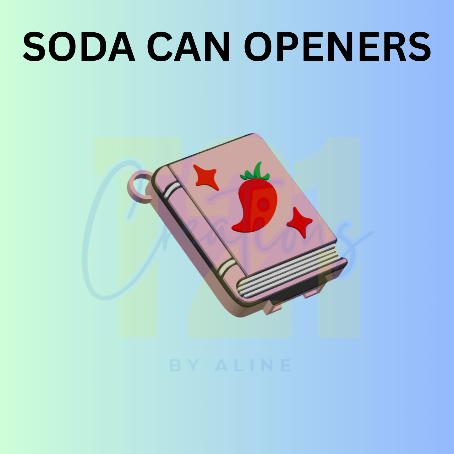 SPICY BOOK SODA CAN OPENER KEYCHAIN