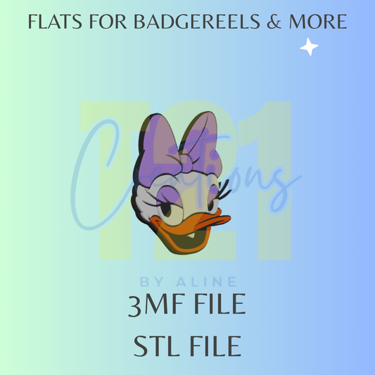 GIRL DUCK FLAT STL FILE