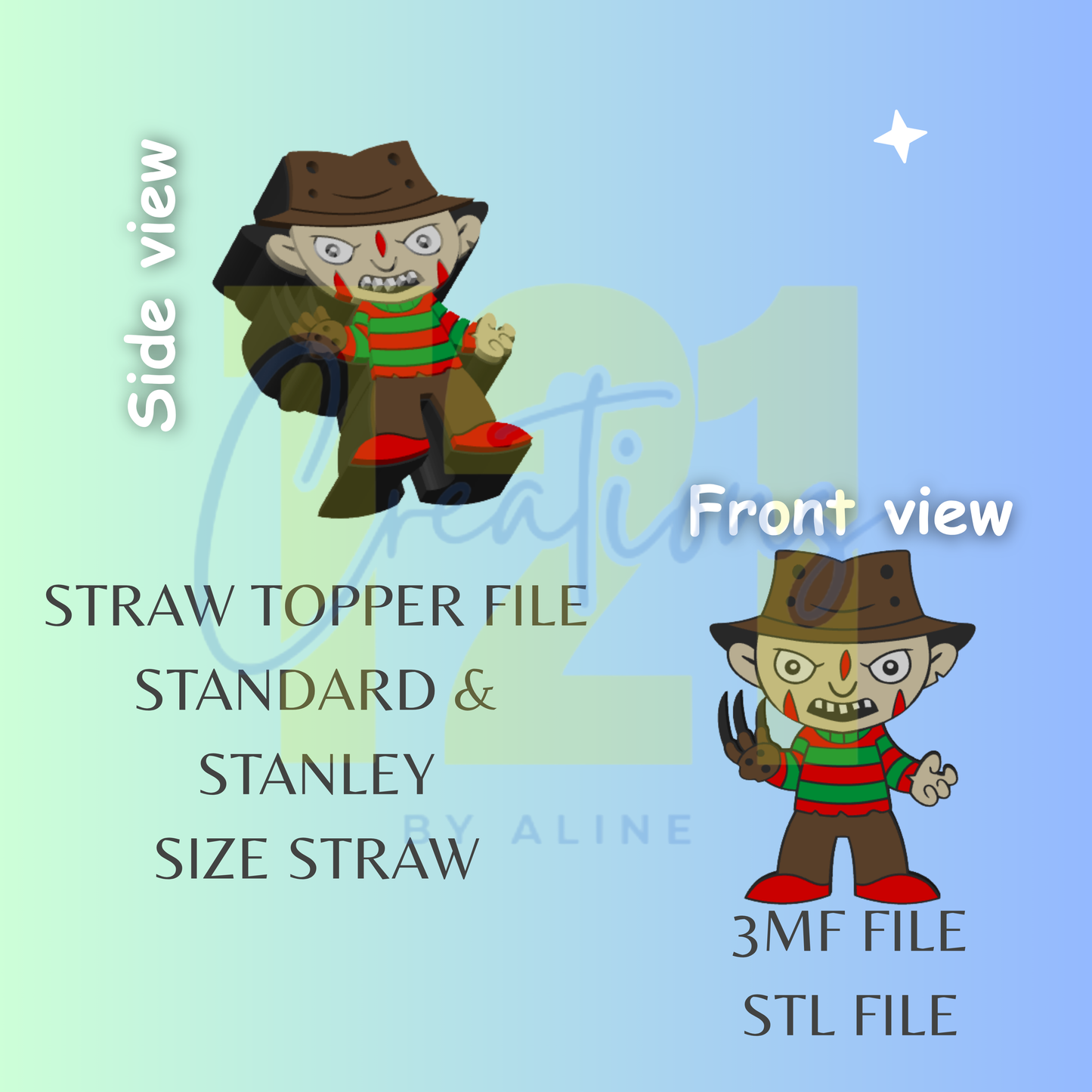 F-REDDY STRAW TOPPER STL FILE
