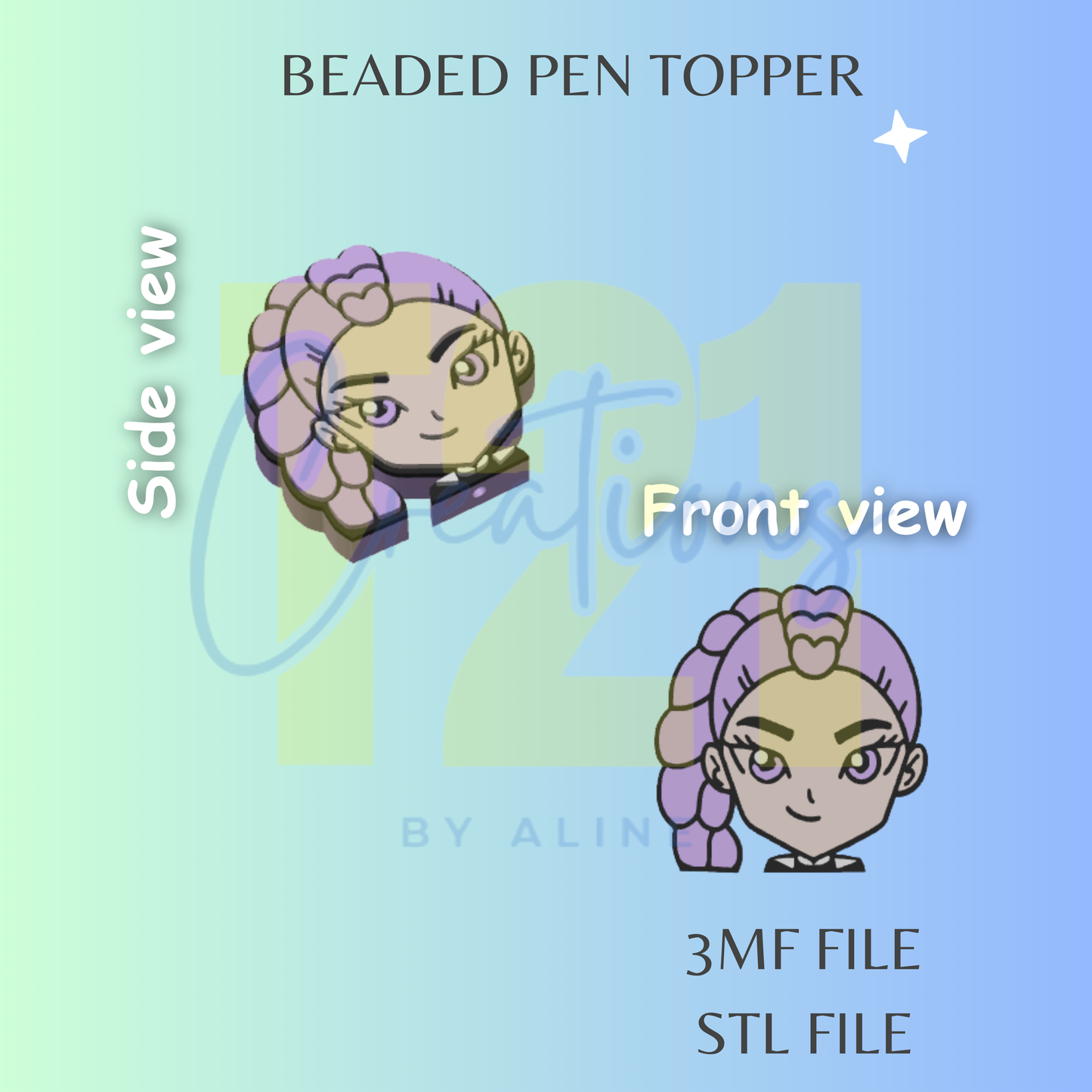 RUMI PEN TOPPER STL FILE