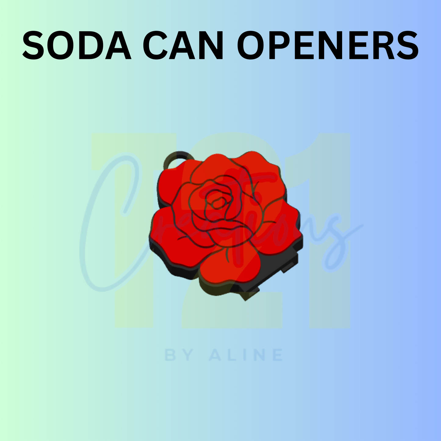 ROSE SODA CAN OPENER KEYCHAIN