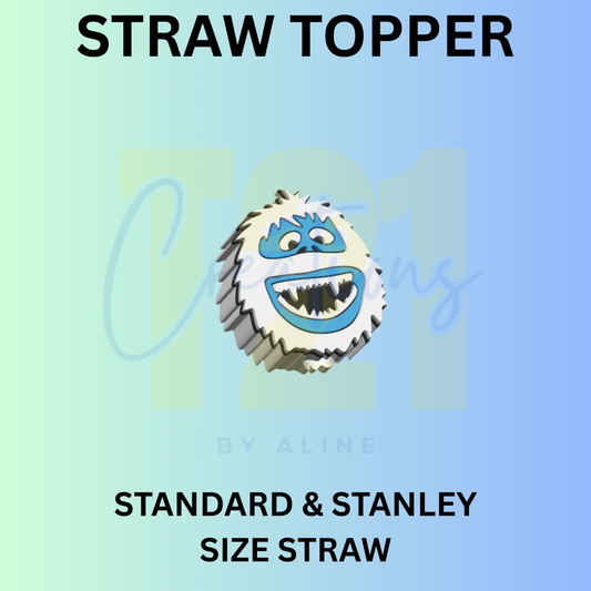 ABO-MONABLE SNOWMAN STRAW TOPPER