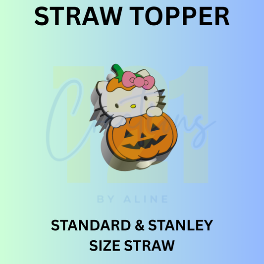 H-K IN PUMPKIN STRAW TOPPER