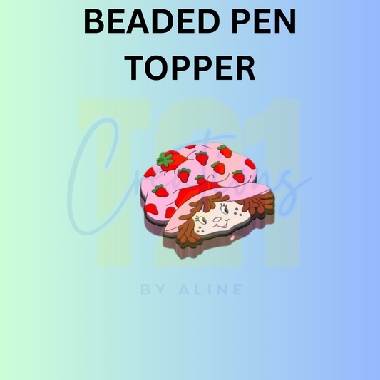 STRAWBERRY GIRL PEN TOPPER