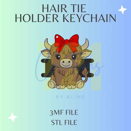 COW HAIR TIE HOLDER STL FILE