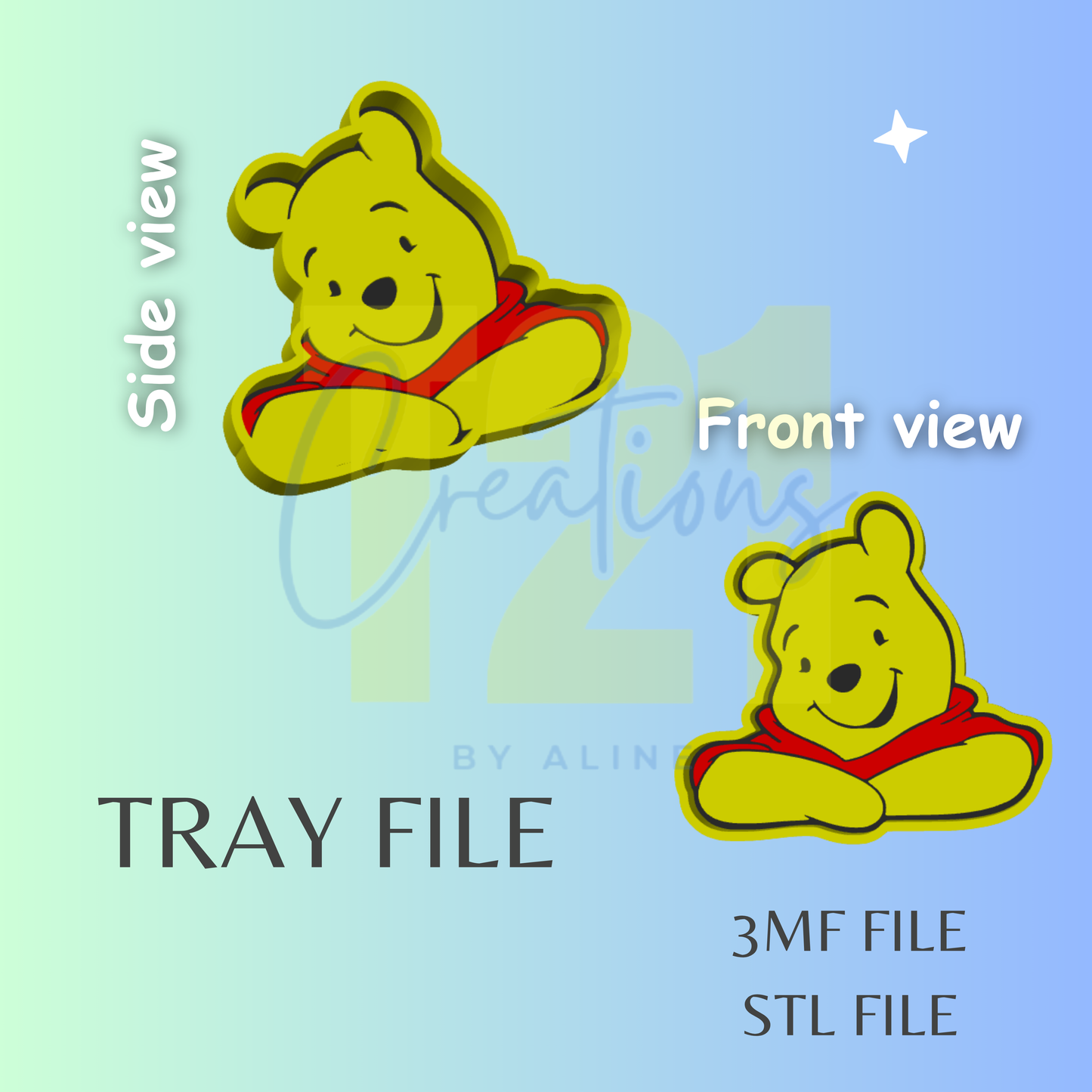 YELLOW BEAR TRAY STL FILE