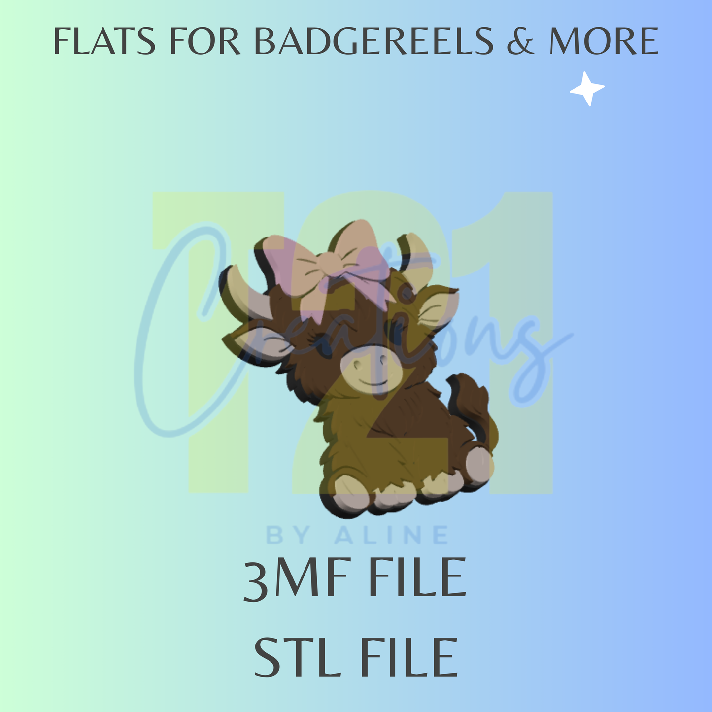 COQUETTE COW FLAT STL FILE