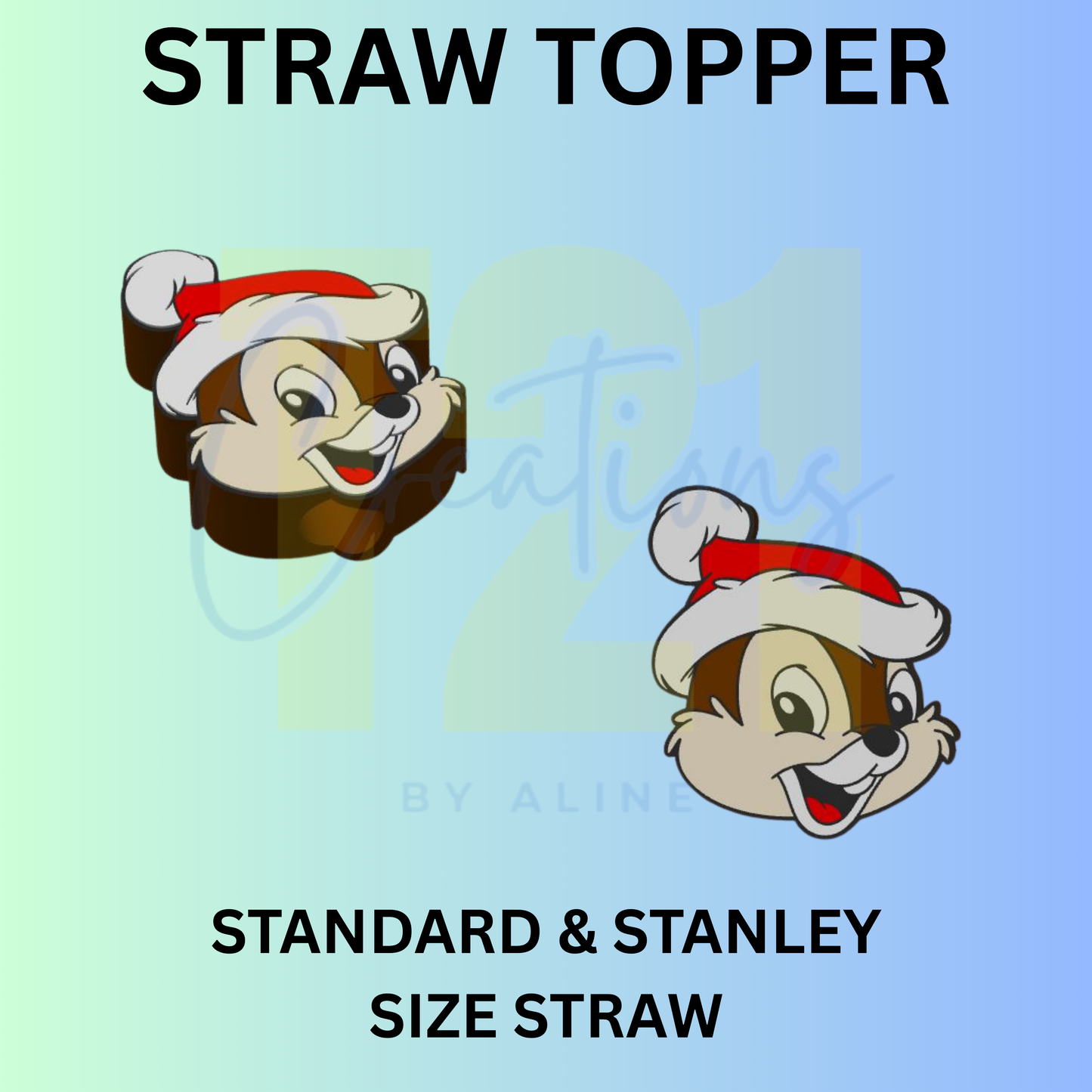 CHIPMUNK RED STRAW TOPPER