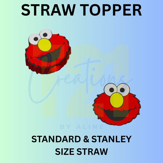 RED HAIR GUY STRAW TOPPER