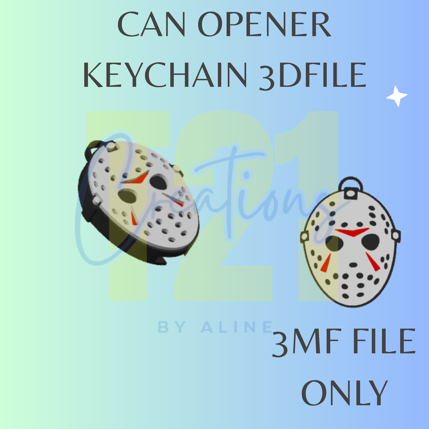 WHITE MASK CAN OPENER 3MF FILE