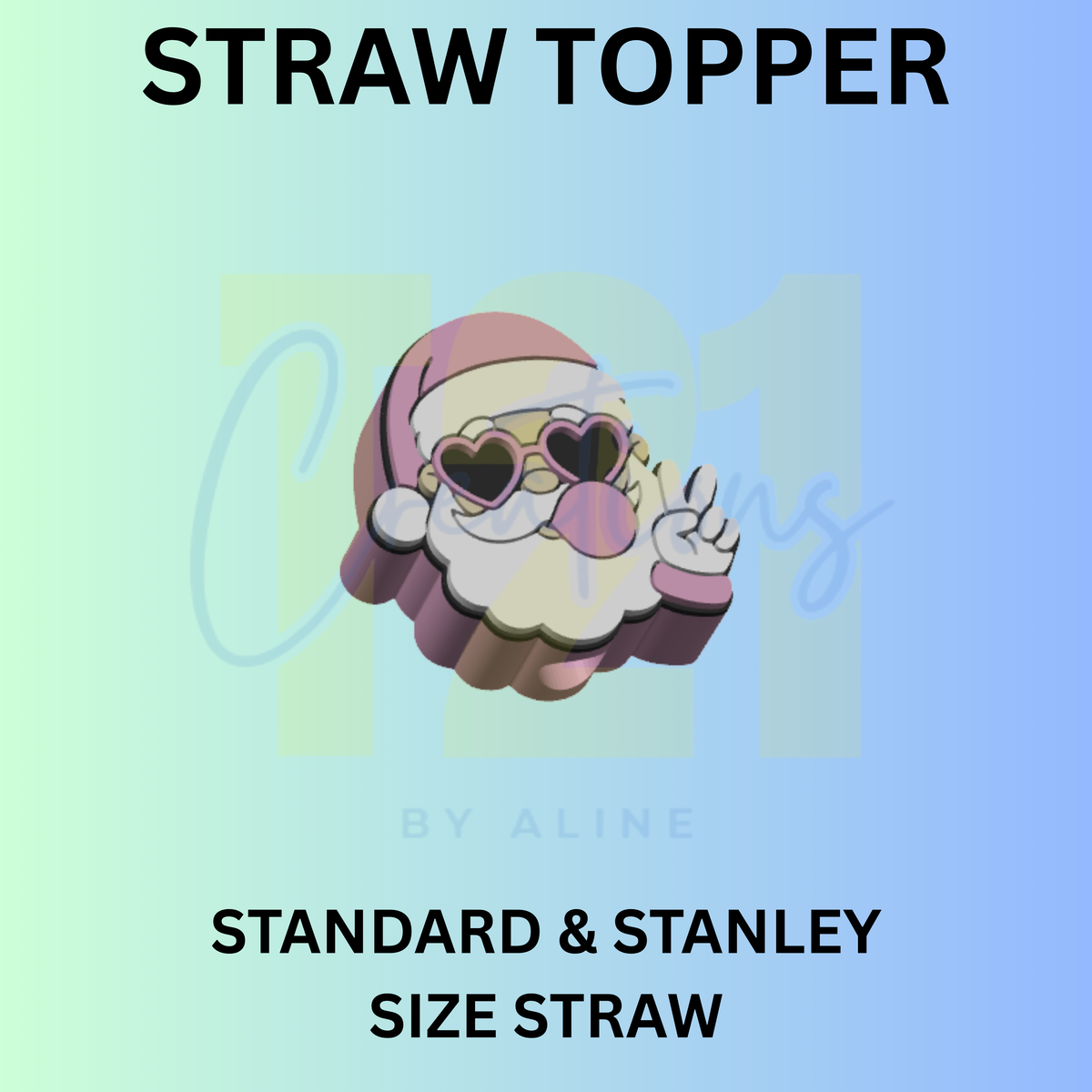 COOL SANTA STRAW TOPPER