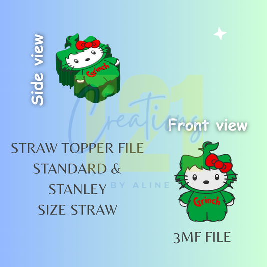 XMAS MONSTER HK STRAW TOPPER STL FILE