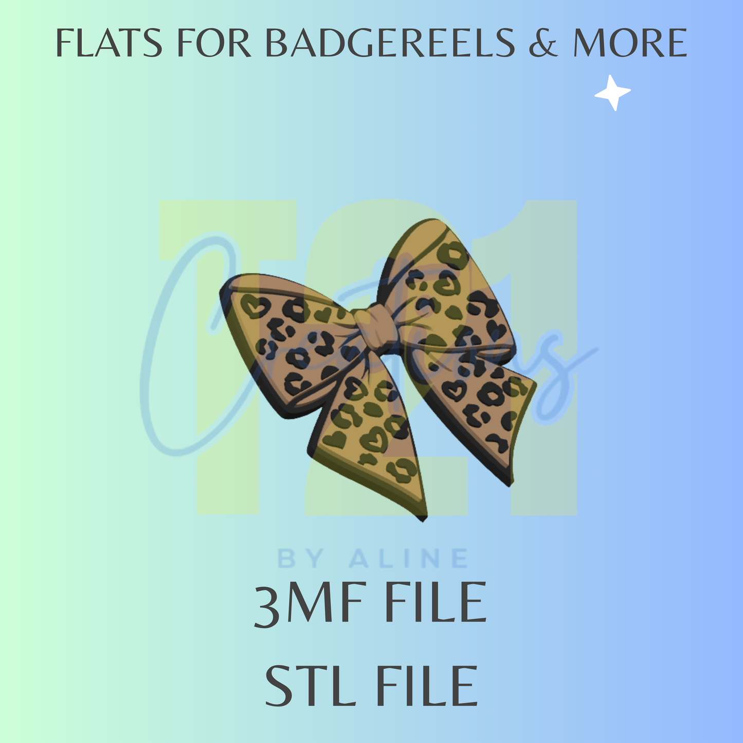 ANIMAL PRINT BOW 2 FLAT STL FILE