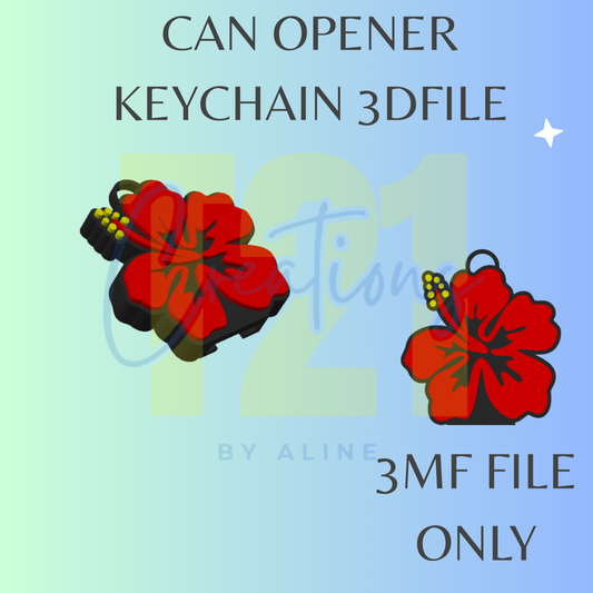 HIBISCUS CAN OPENER 3MF FILE