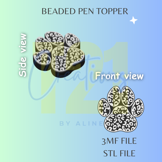 PAW PEN TOPPER STL FILE