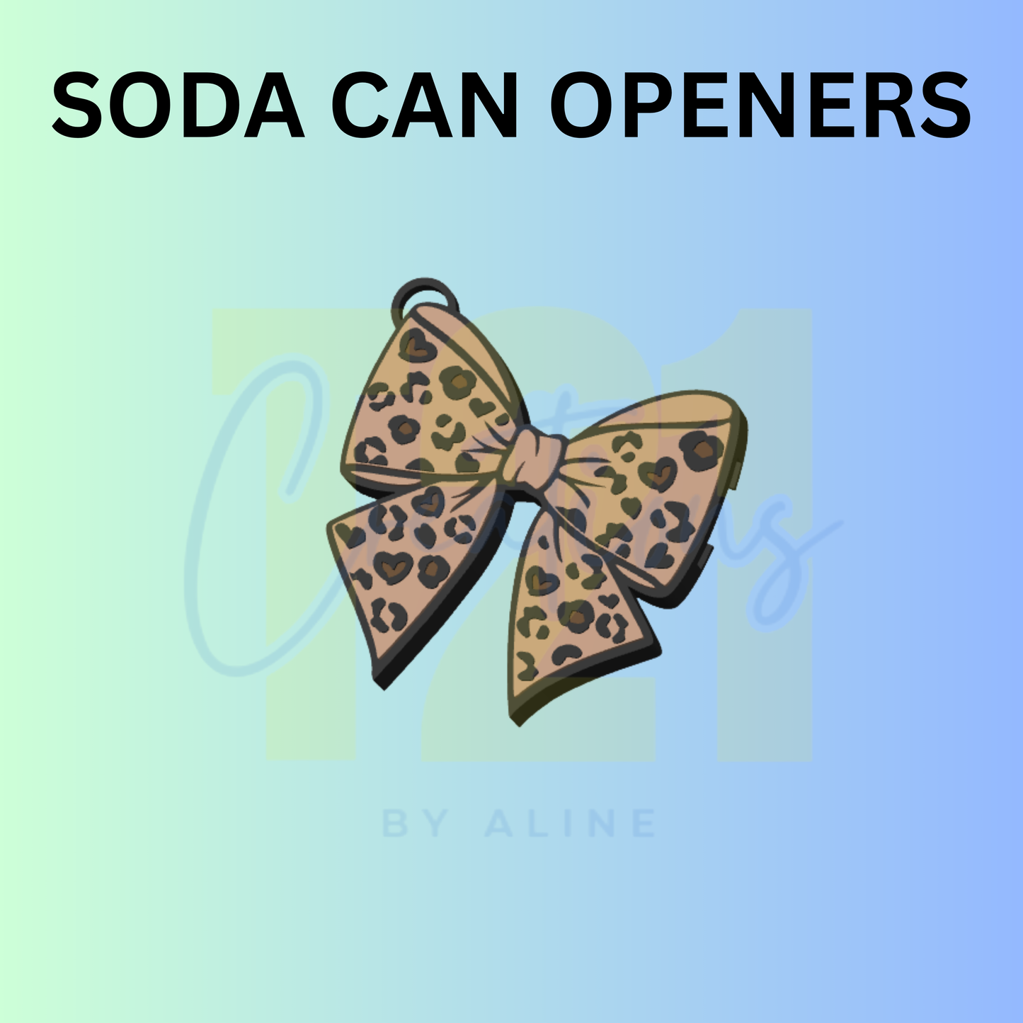 CHEETAH BOW CAN OPENER KEYCHAIN