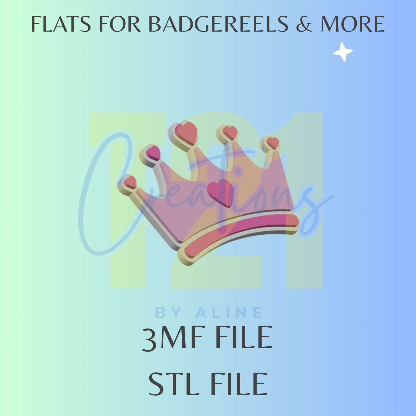 PINCESS CROWN FLAT STL FILE