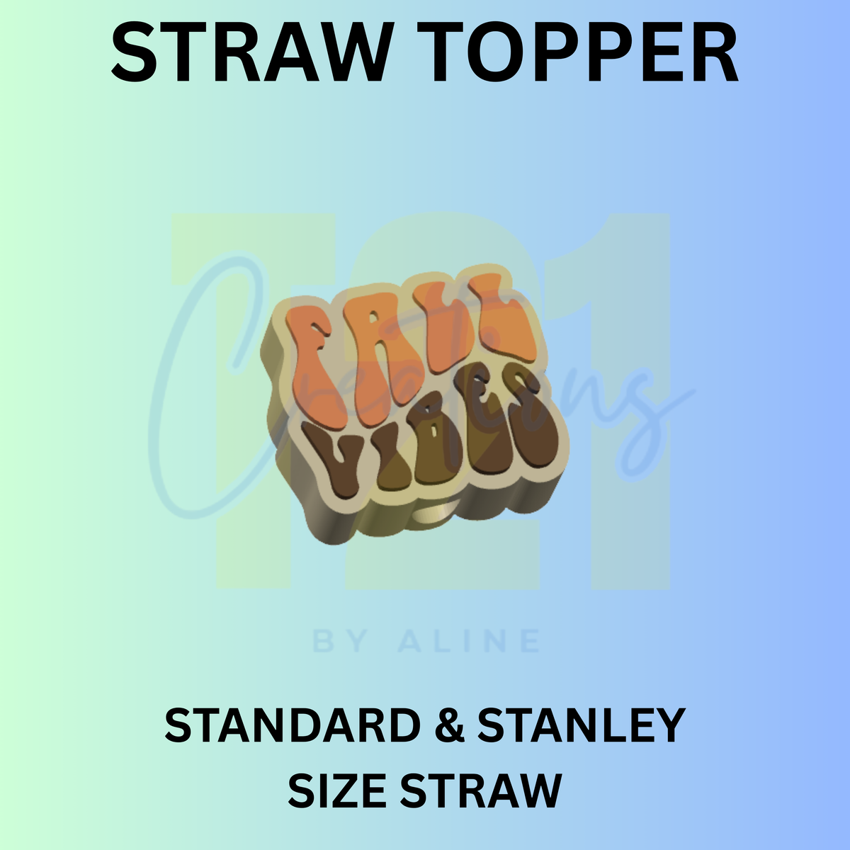 FALL VIBES STRAW TOPPER