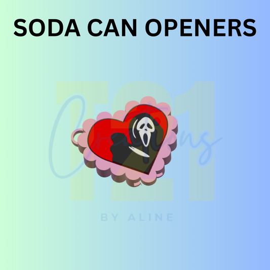 SPOOKY HEART SODA CAN OPENER KEYCHAIN