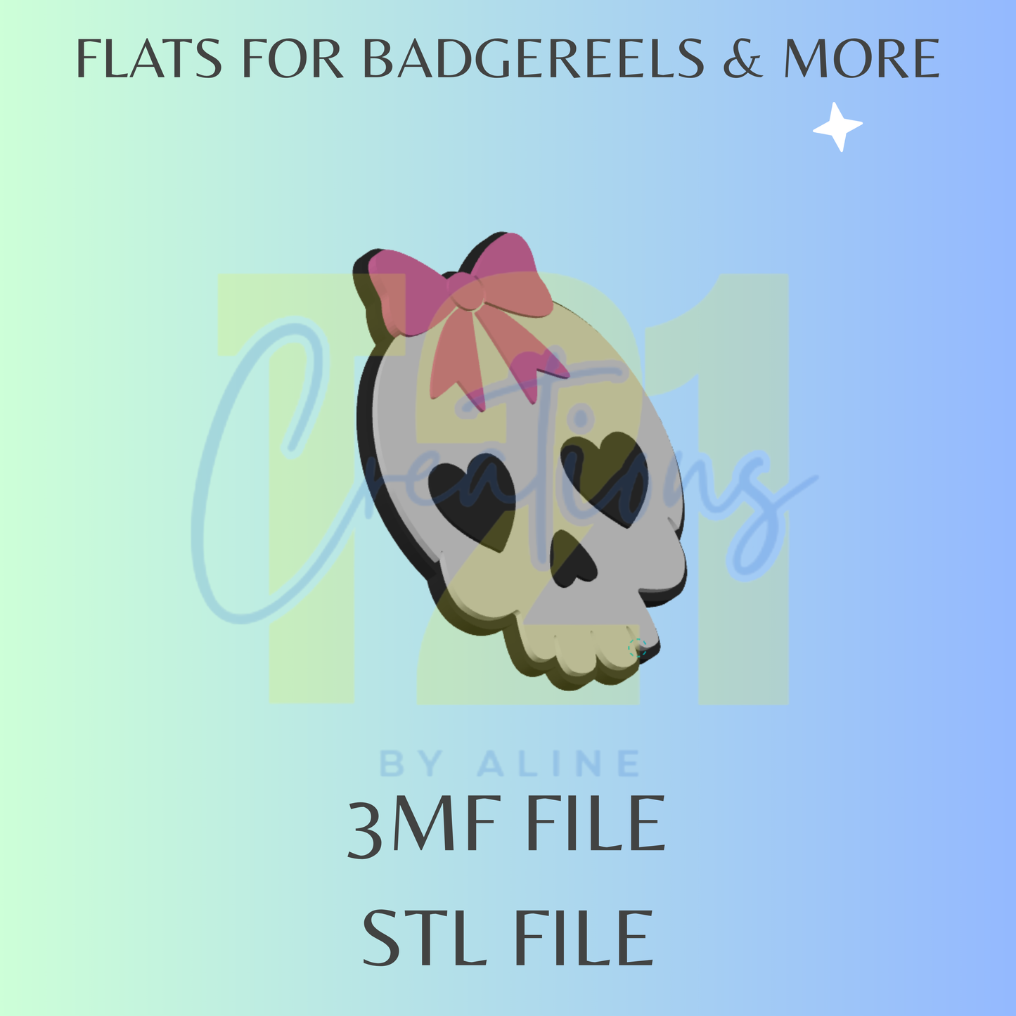 SKULL FLAT STL FILE