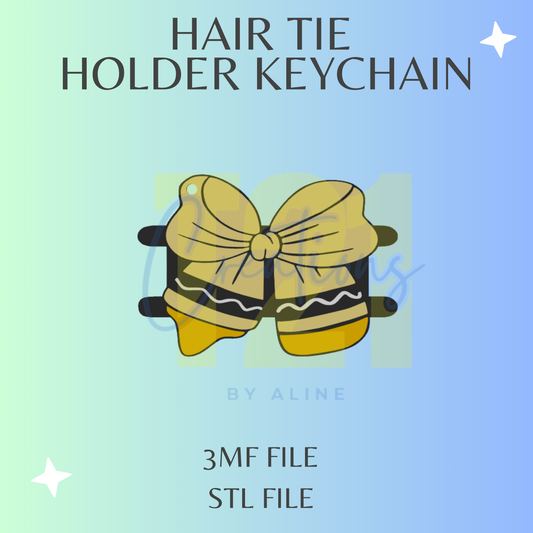 CRAYON BOW HAIR TIE HOLDER STL FILE