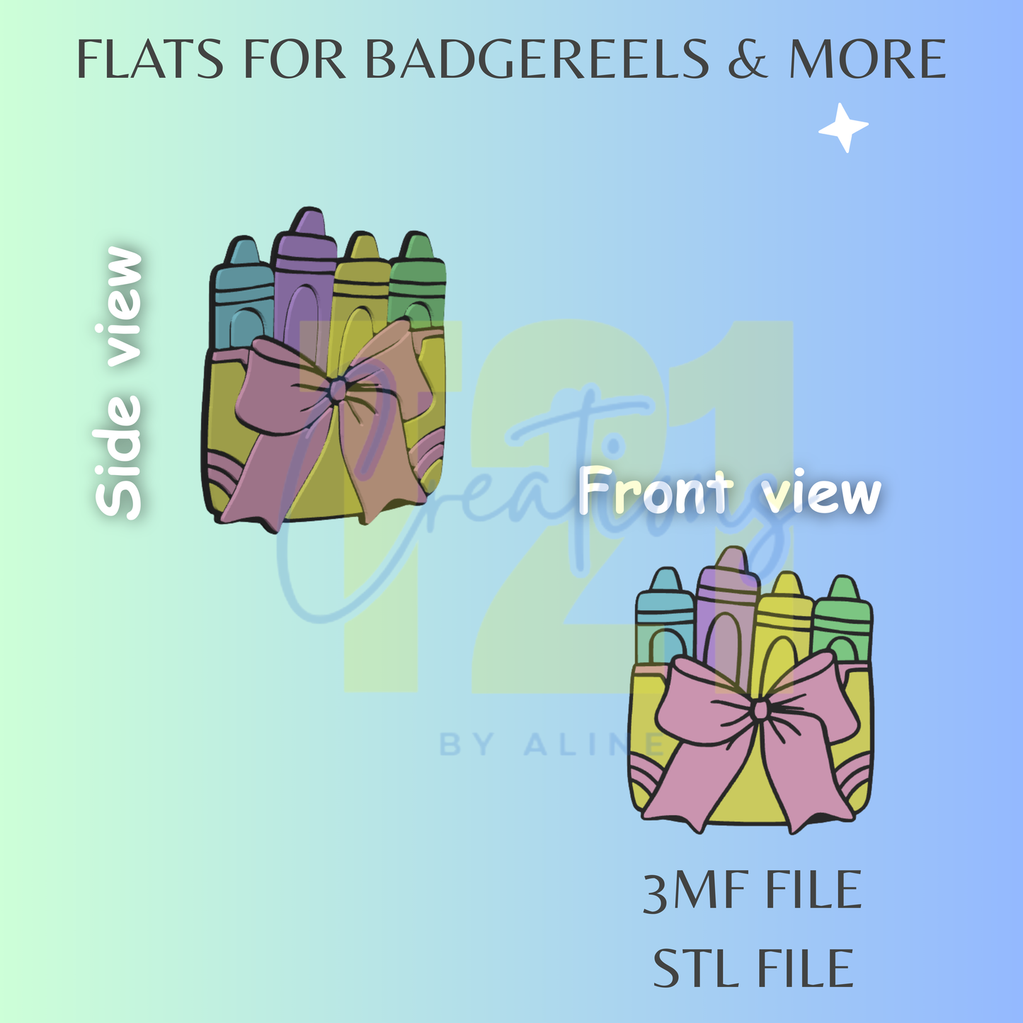 CRAYON BOX FLAT STL FILE