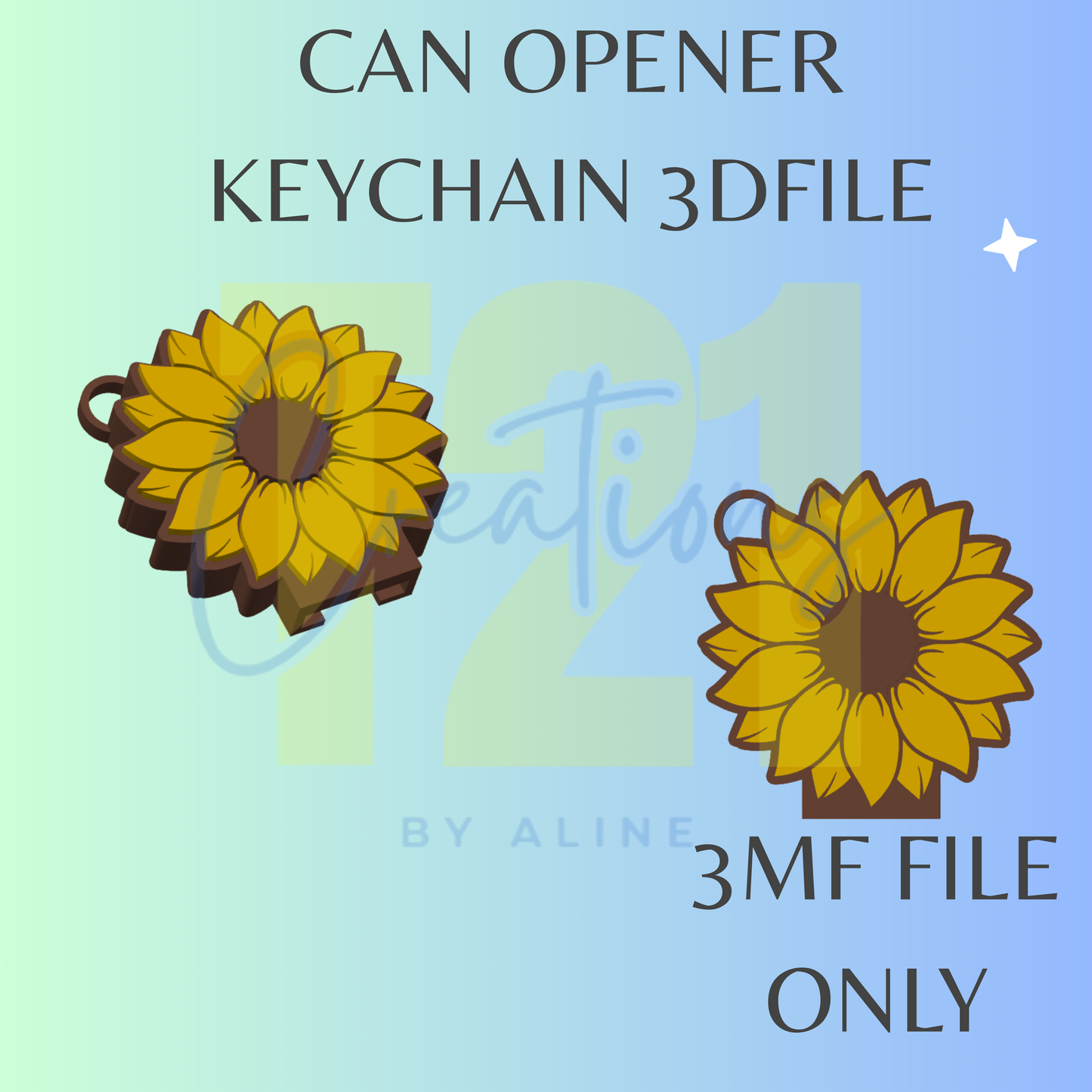SUNFLOWER CAN OPENER 3MF FILE