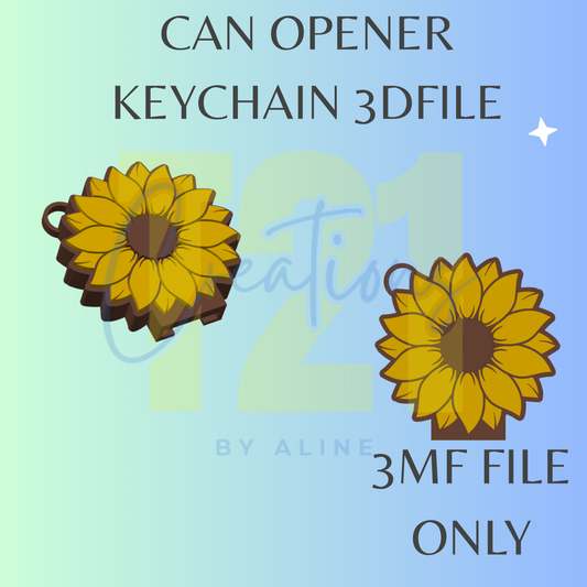 SUNFLOWER CAN OPENER 3MF FILE