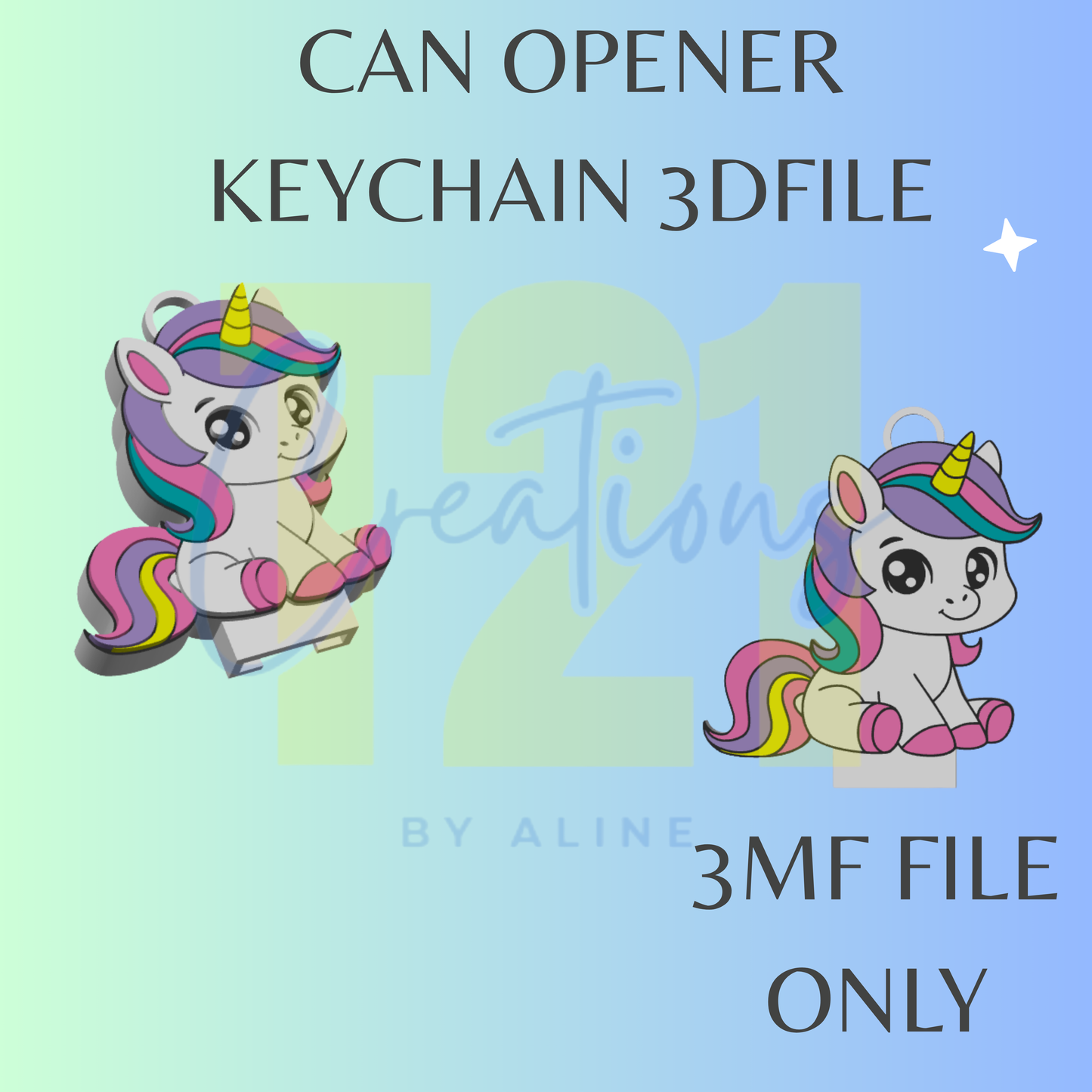 UNICORN CAN OPENER 3MF FILE