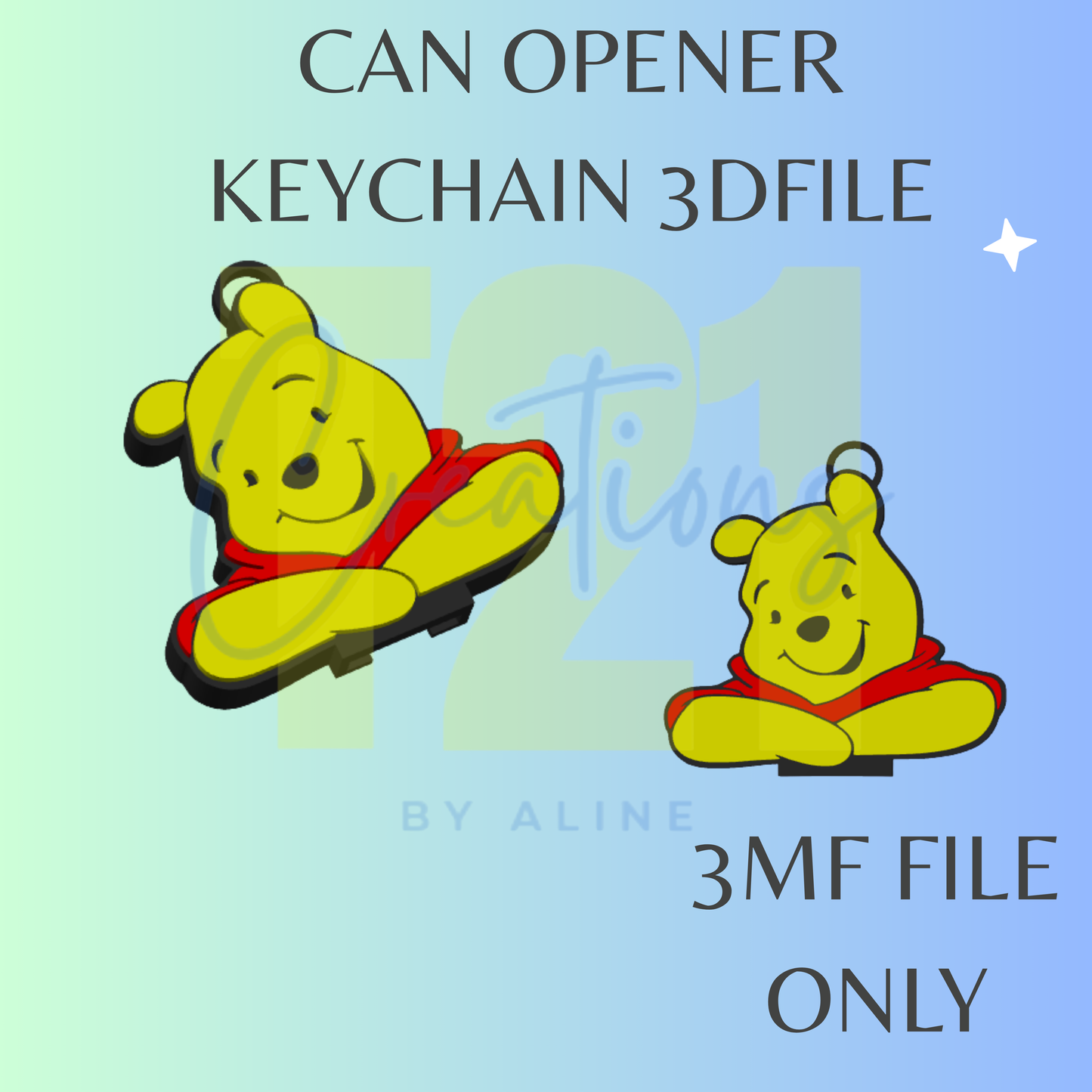 YELLOW BEAR CAN OPENER 3MF FILE