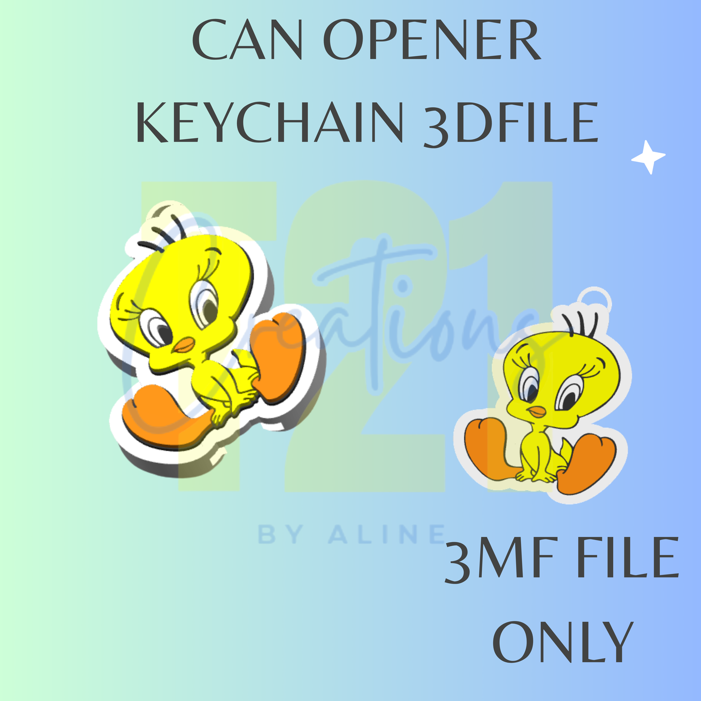 YELLOW BIRD CAN OPENER 3MF FILE