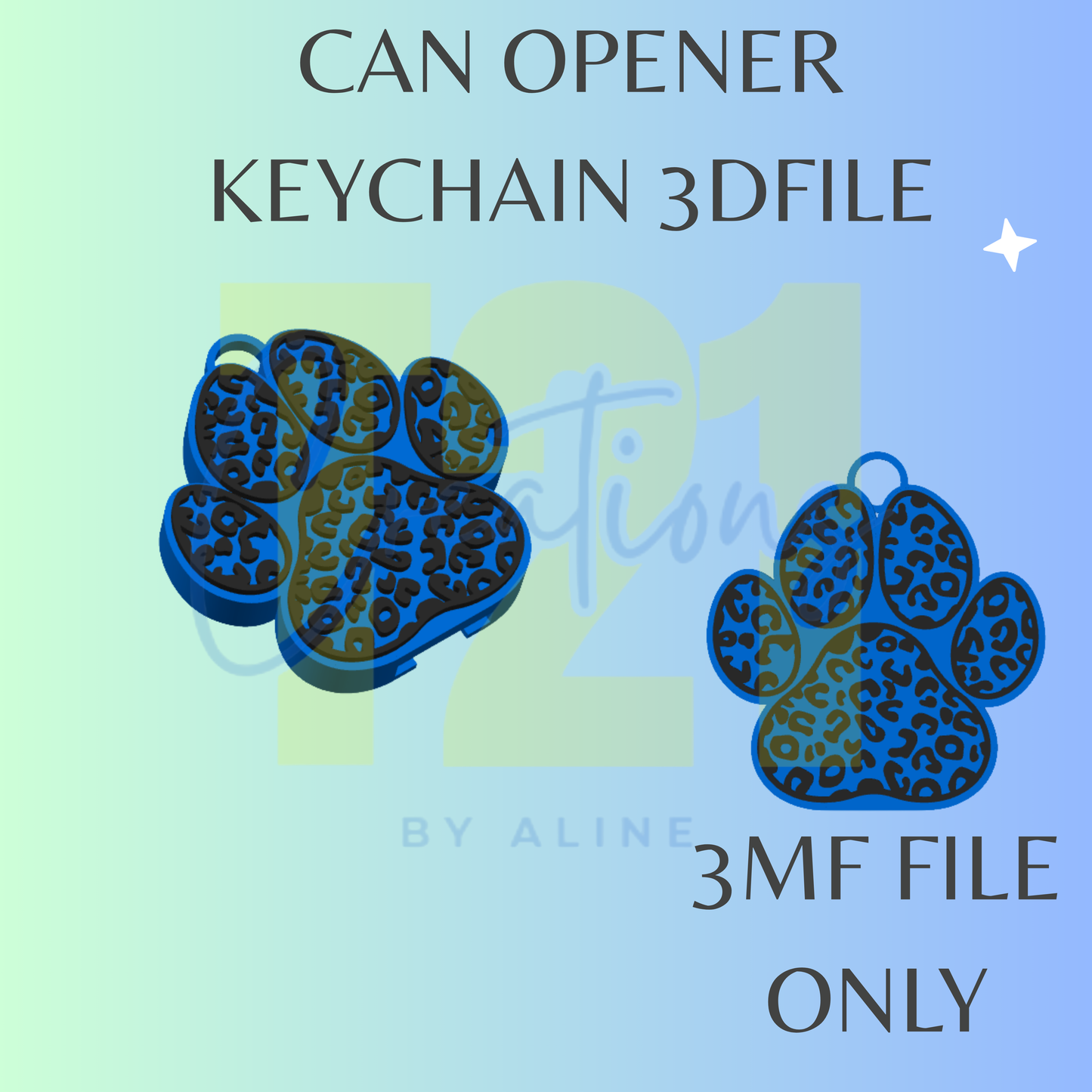 ANIMAL PRINT PAW CAN OPENER 3MF FILE