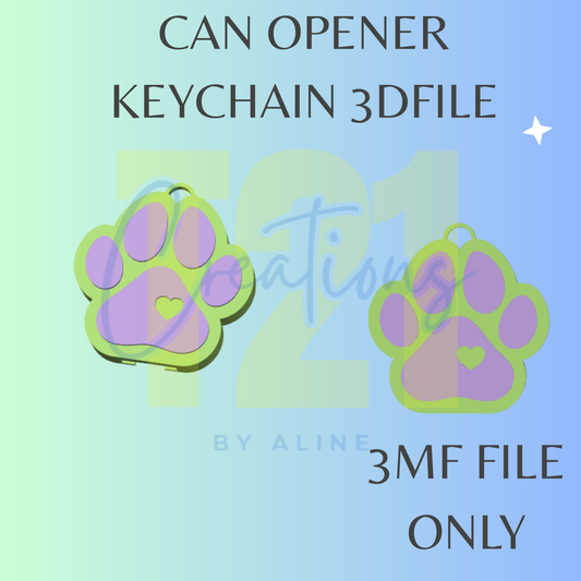 HEART PAW CAN OPENER 3MF FILE